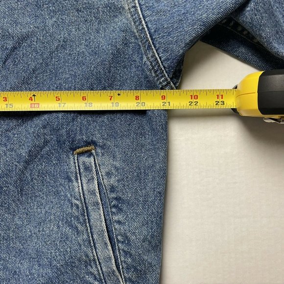 Vintage 90’s Harley Davidson Denim Jean Jacket Size Small Bike Made in USA - Picture 8 of 9